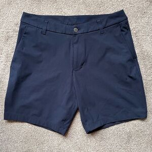 Mens Lululemon 7” Commission Shorts Size 31 Navy Blue